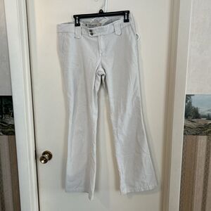 Gap Original Long & Lean Y2K Bootcut flare Corduroy Pants off white chic size 10
